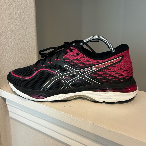 Asics Sz 10.5 Women’s Gel-Exalt 4 Shoes Sneakers Black Gray Running Burgundy - Picture 6 of 10
